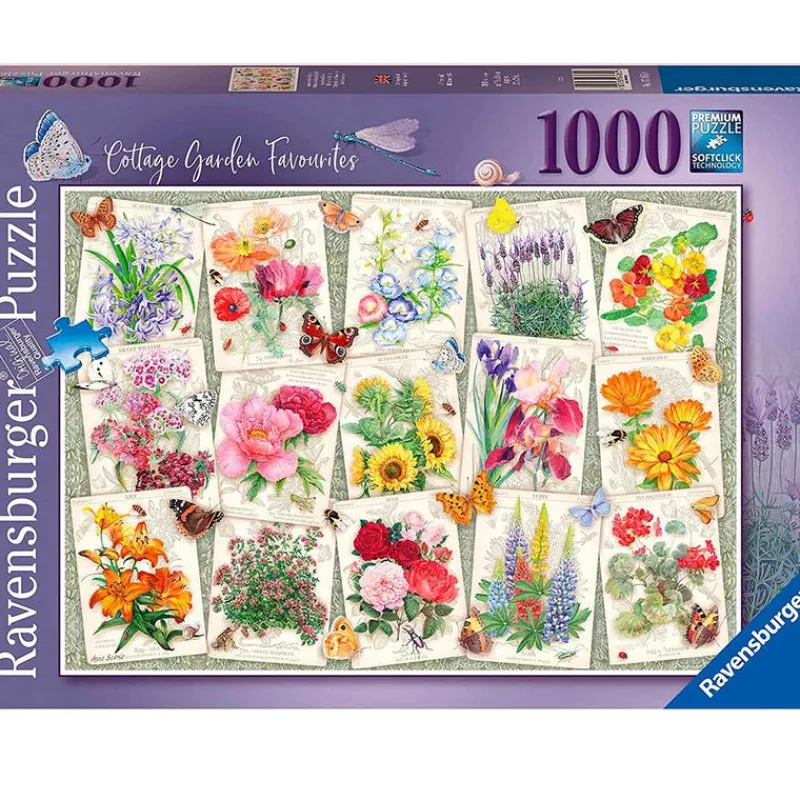 RAVENSBURGER Puzzles Y Construcciones-Puzzle Colección de Flores 1000 Piezas