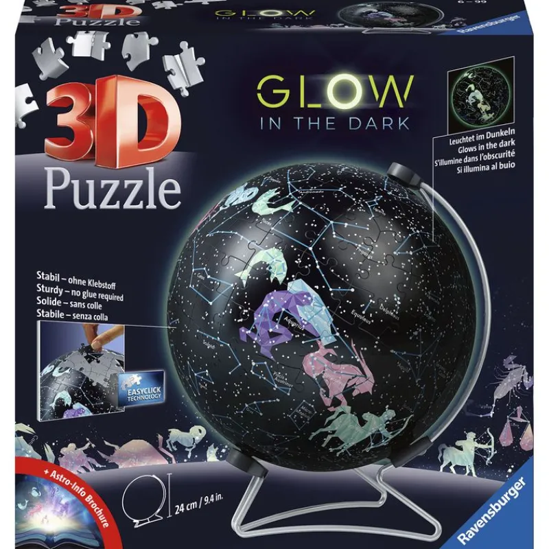 RAVENSBURGER Puzzles Y Construcciones-Puzzle 3D Globo Terráqueo Glow in the Dark
