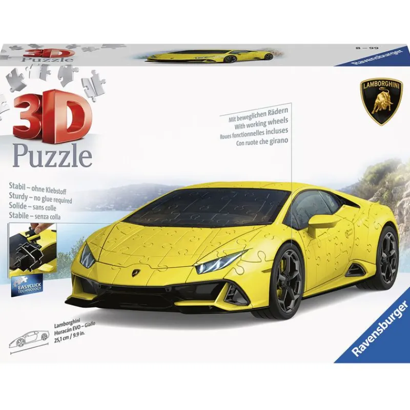 RAVENSBURGER Puzzles Y Construcciones-Puzzle 3D Lamborghini Huracán EVO Amarillo