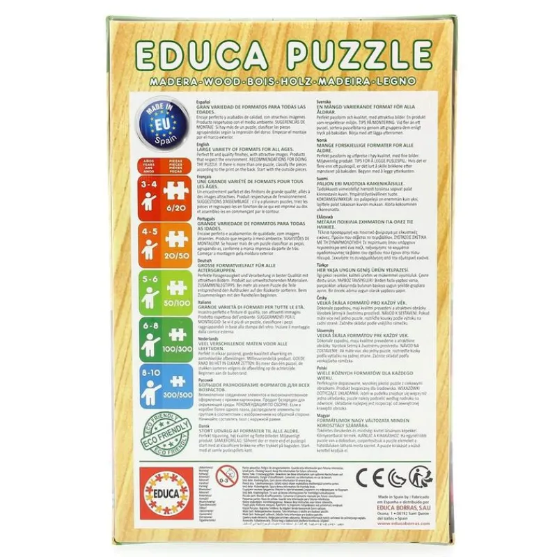 EDUCA Juegos De Madera-Puzzle de Madera Parque de Atracciones 2x25 Piezas