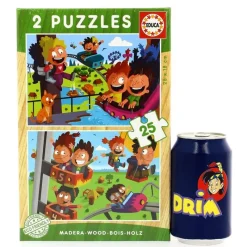 EDUCA Juegos De Madera-Puzzle de Madera Parque de Atracciones 2x25 Piezas