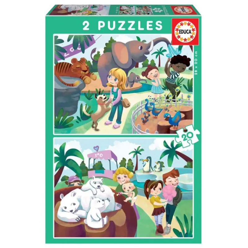 Puzzle Doble Zoo*EDUCA Discount