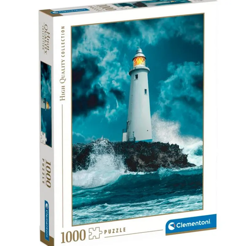 CLEMENTONI Puzzles Y Construcciones-Puzzle Faro en la Tormenta 1000 Piezas