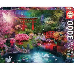 EDUCA Puzzles Expertos: Más De 1000 Piezas-Puzzle Jardín Japonés 3000 Piezas