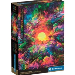 CLEMENTONI Puzzles Y Construcciones-Puzzle Jungla Psicodélica 500 Piezas