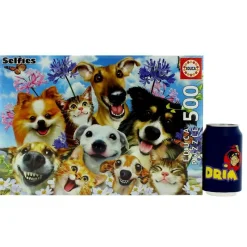EDUCA Puzzles Y Construcciones-Puzzle Mascotas Selfie 500 Piezas