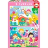 EDUCA Puzzles Y Construcciones-Puzzle Mundo Fantasía 2x48 Piezas