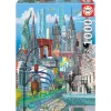 EDUCA Puzzles Y Construcciones-Puzzle Nueva York Carlo Stanga 1000 Piezas