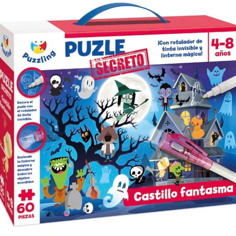 SELECCION DRIM Halloween-Puzzle Secreto Castilla Fantasma 60 Piezas