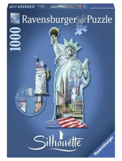 Puzzle Silueta 1000 piezas Estatua de la Libertad*RAVENSBURGER Best