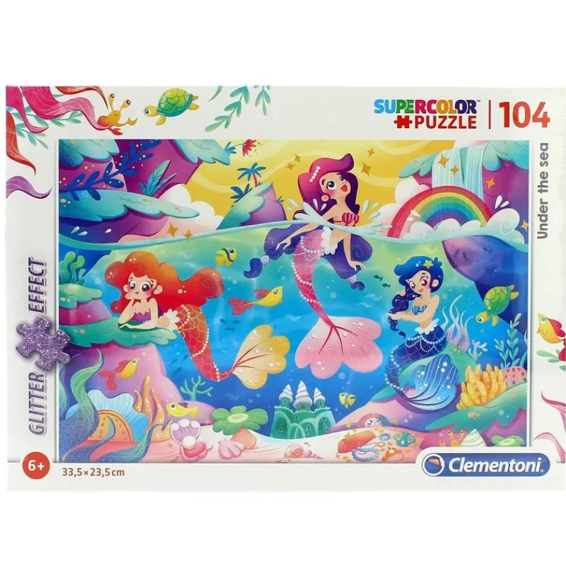 Puzzle Sirenas Glitter 104 Piezas*CLEMENTONI New