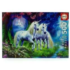 EDUCA Puzzles Y Construcciones-Puzzle Unicornios en el Bosque de 500 Piezas