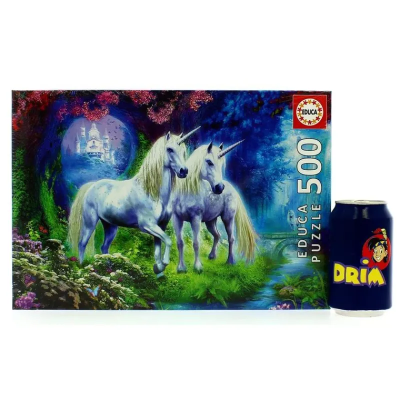 EDUCA Puzzles Y Construcciones-Puzzle Unicornios en el Bosque de 500 Piezas