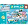Puzzle 2x100 Piezas Barco Inside/Outside*EDUCA Best