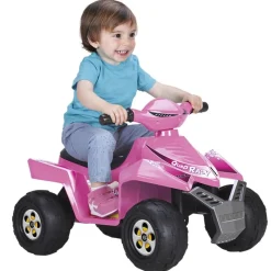 FEBER Vehículos Con Batería O Motor-Quad Racy 6V Infantil Rosa