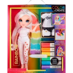 MGA Muñecas-Rainbow High Colour & Create Muñeca Ojos Azules