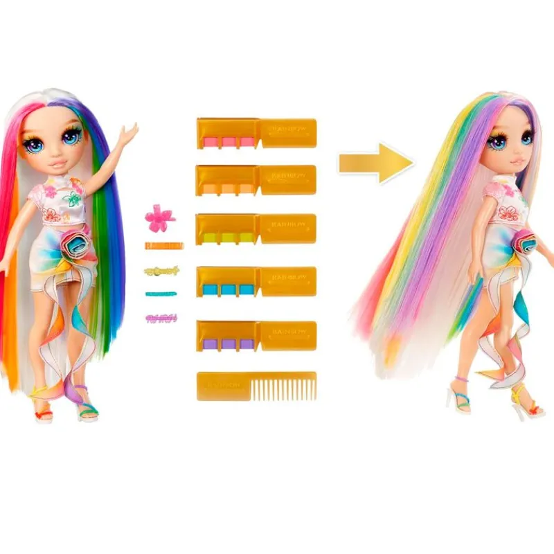 MGA Muñecas-Rainbow High Hair Chalk & Style Muñeca Amaya