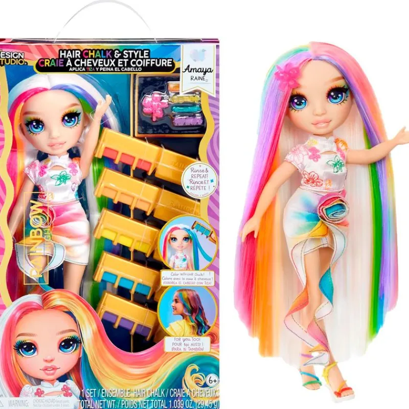 MGA Muñecas-Rainbow High Hair Chalk & Style Muñeca Amaya