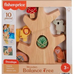 FISHER PRICE Juegos De Madera|Primera Infancia Y Preescolar-Árbol con Animales De Madera Montessori