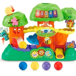 VTECH Primera Infancia Y Preescolar-Árbol Tobogán Interactivo Lanzabolas