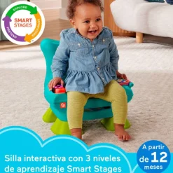 FISHER PRICE Primera Infancia Y Preescolar-Ríe y aprende Silla Smart Stages