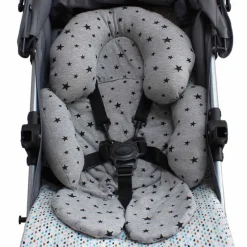 VADEBEBE Complementos Para El Descanso-Reductor Universal Gris estrellas Negras