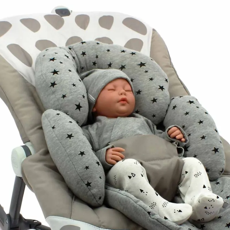 VADEBEBE Complementos Para El Descanso-Reductor Universal Gris estrellas Negras