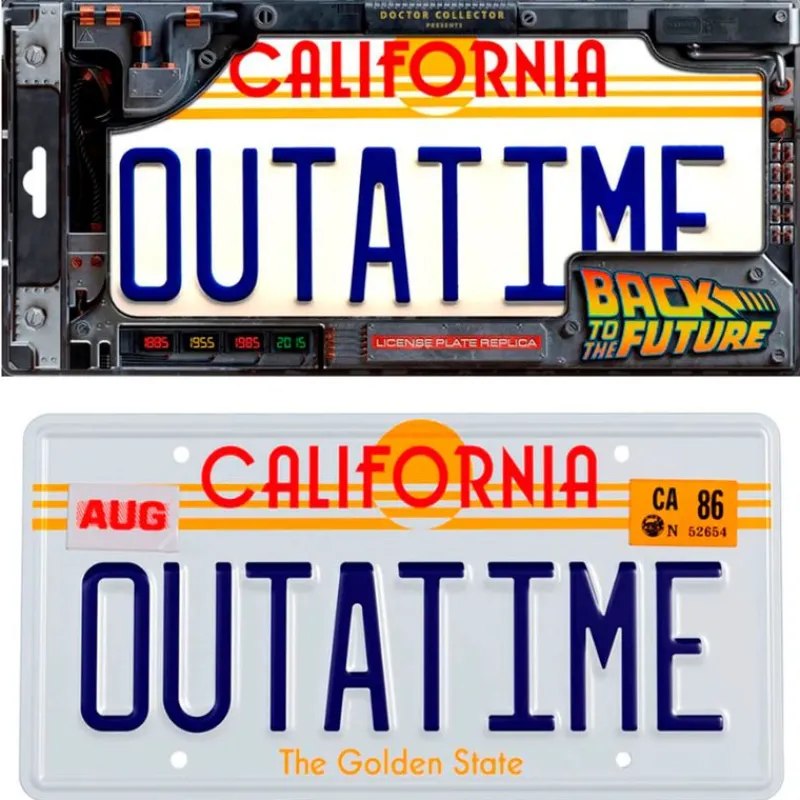 Regreso al Futuro Réplica Matrícula Delorean*DOCTOR COLLECTOR Best