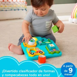 FISHER PRICE Primera Infancia Y Preescolar-Rompecabezas de Vehículo con Figuras y Sonidos
