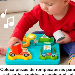FISHER PRICE Primera Infancia Y Preescolar-Rompecabezas de Vehículo con Figuras y Sonidos