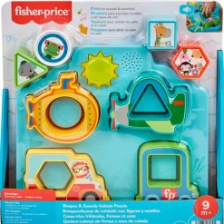 FISHER PRICE Primera Infancia Y Preescolar-Rompecabezas de Vehículo con Figuras y Sonidos