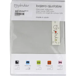 Sabana bajera minicuna 50*80 gris*PIRULOS