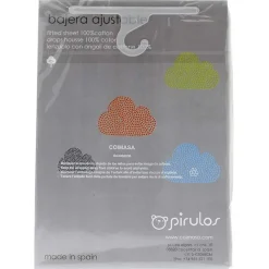 Sabana bajera minicuna 50*80 gris*PIRULOS