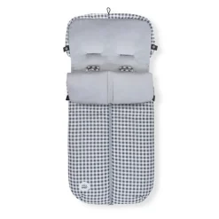 INTERBABY Sacos Y Colchonetas-Saco Universal Silla Paseo Vichy Gris