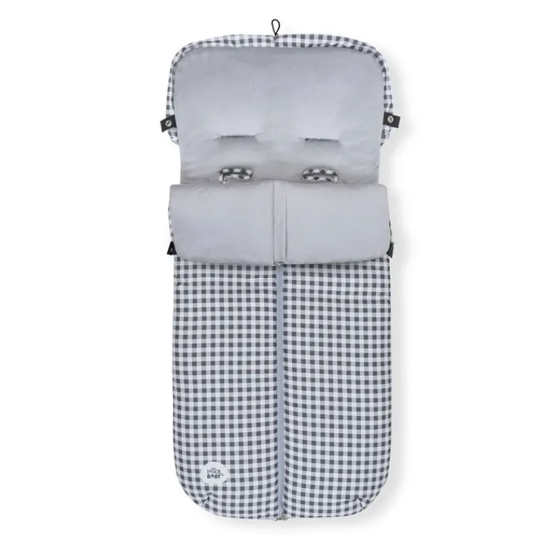 INTERBABY Sacos Y Colchonetas-Saco Universal Silla Paseo Vichy Gris