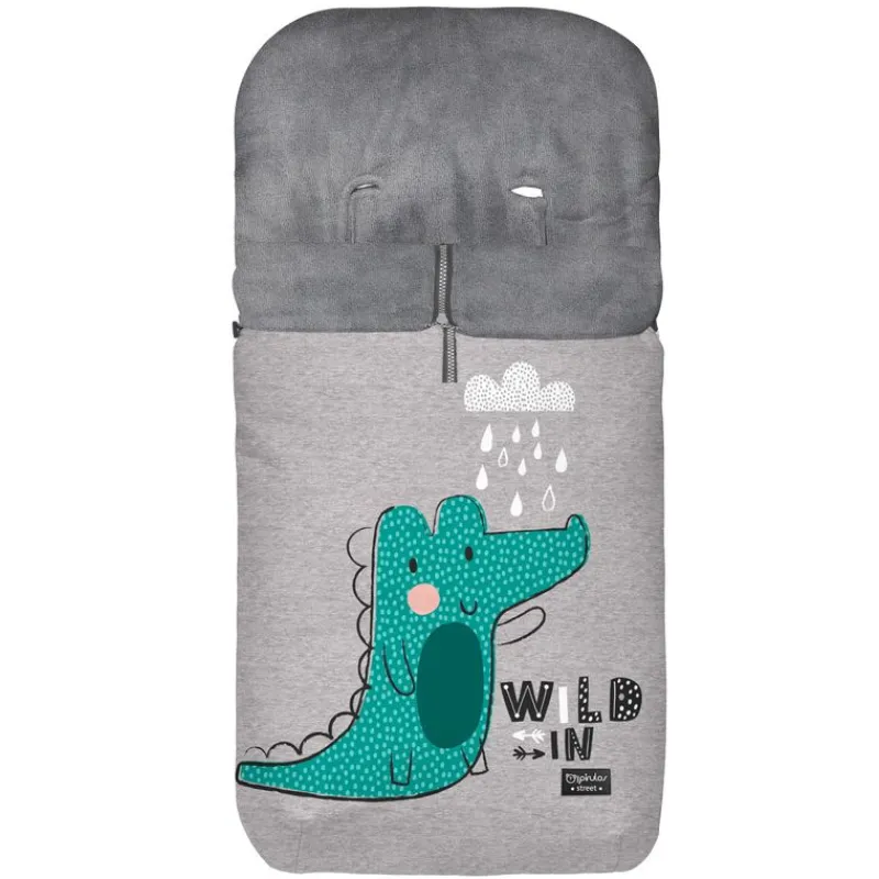 PIRULOS Sacos Y Colchonetas-Saco Universal Silla Paseo Velour Dino Verde