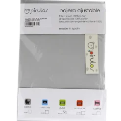 Sábana bajera ajustable cuna 60*120 Gris*PIRULOS Sale