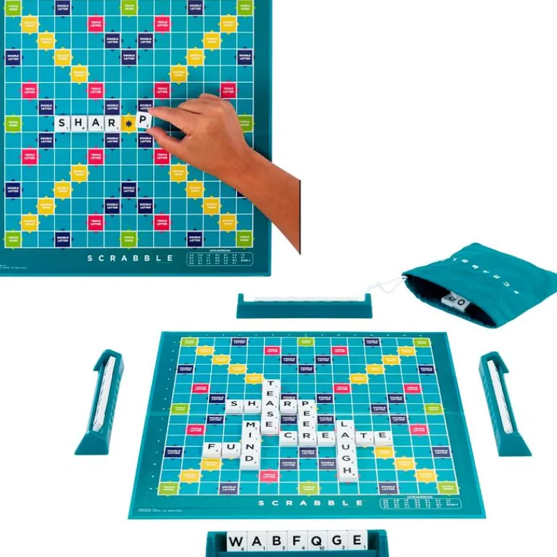 MATTEL Juegos De Mesa-Scrabble Original 2 Juegos en 1