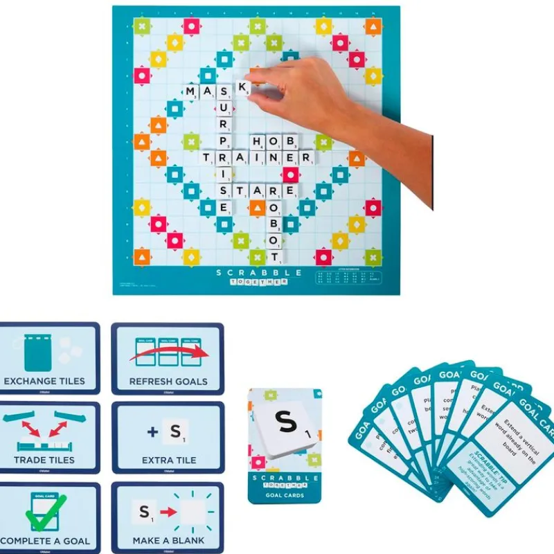 MATTEL Juegos De Mesa-Scrabble Original 2 Juegos en 1