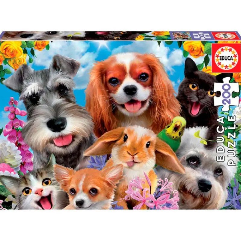 Selfie Mascotas Puzzle 200 Piezas*EDUCA