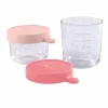 BEABA Complementos De Alimentación-Set 2 Botes Cristal 150 Ml y 250 Ml Rosa