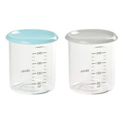BEABA Complementos De Alimentación-Set 2 botes Maxi 240 ml Azul/gris