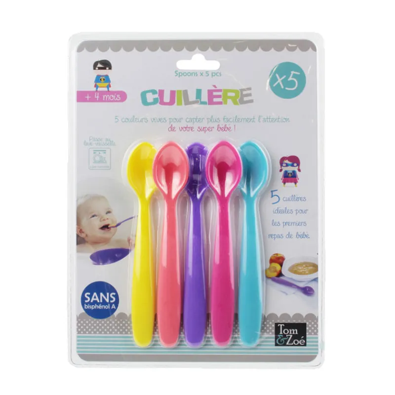 TOM&ZOÉ Vajillas Infantiles-Set 5 cucharas
