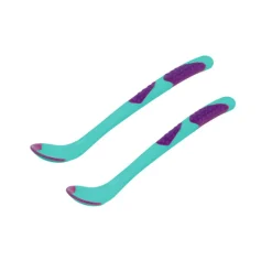 KIOKIDS Vajillas Infantiles-Set 2 cucharas de silicona con sensor azul