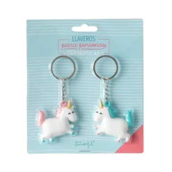 MR WONDERFUL Ropa Y Complementos-Set 2 Llaveros 3D Unicornios