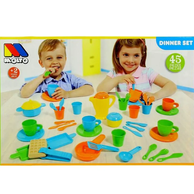 MOLTO Juegos Y Juguetes De Imitación-Set de Comida de 45 Piezas