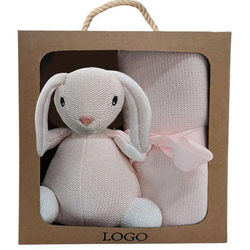 Set Peluche y Manta Conejito Rosa*SELECCION DRIM