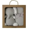 SELECCION DRIM Complementos Para El Descanso|Regalos De Nacimiento-Set Peluche y Manta Elefante