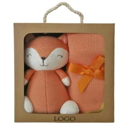 SELECCION DRIM Complementos Para El Descanso|Regalos De Nacimiento-Set Peluche y Manta Zorrito