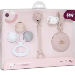 INTERBABY Regalos De Nacimiento-Set Regalo 4 Piezas Silicona Rosa